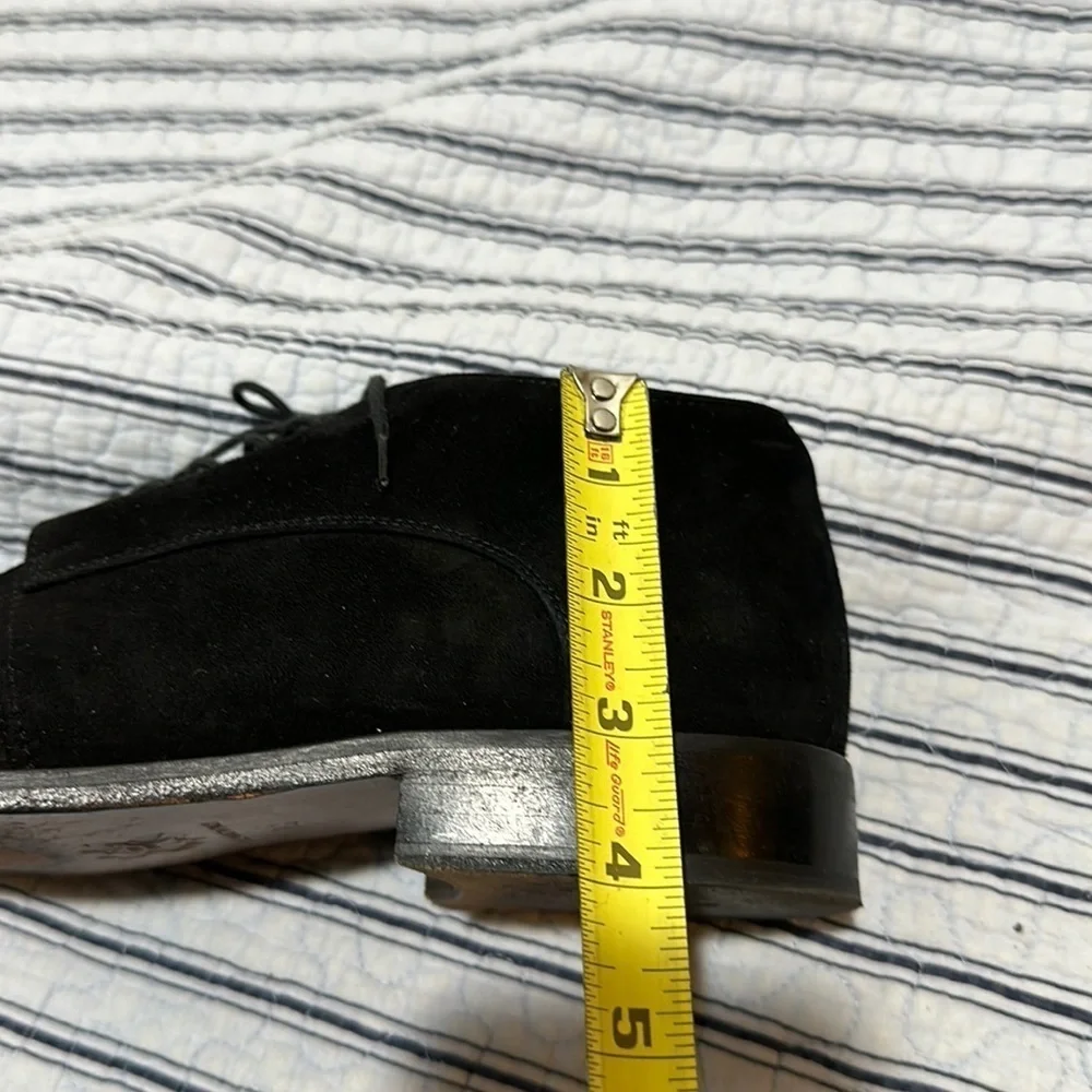 Stracam Italy Black  Suede Panels Dress Oxford Shoes size 8.5 - Picture 8 of 16